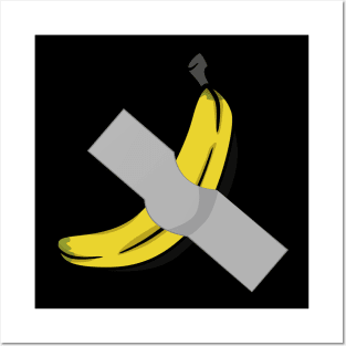 Banana Duct Taped On Wall Posters and Art